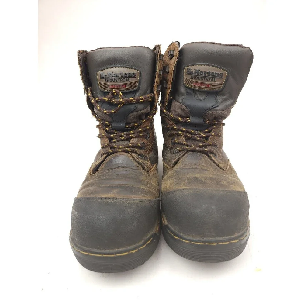 Dr. Martens Brown Industrial Comp Safety Toe Boots DM360 Men's US Sz 10
